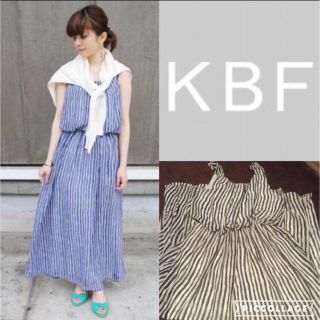 ケービーエフプラス(KBF+)のKBF ボーダーワンピース(ロングワンピース/マキシワンピース)