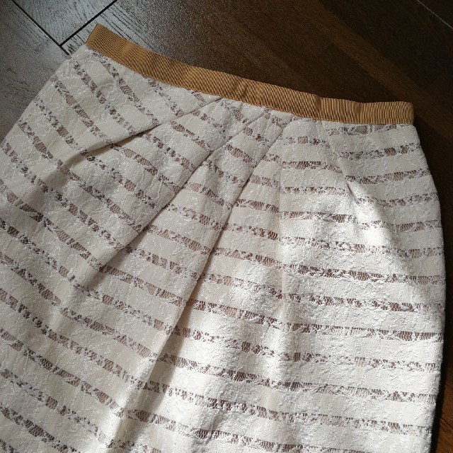 Apuweiser-riche(アプワイザーリッシェ)のアプワイザーリッシェ　レース　スカート　ボーダー レディースのスカート(ひざ丈スカート)の商品写真