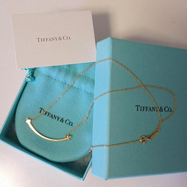 Tiffany & Co. - ティファニー Tネックレス ゴールド