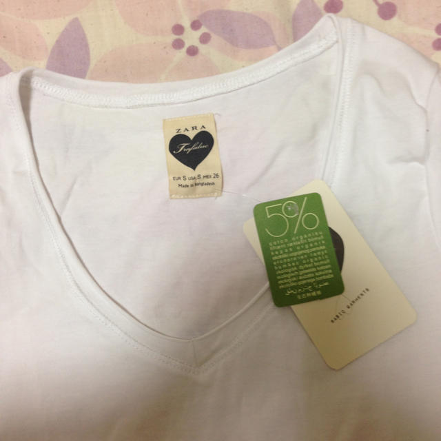ZARA(ザラ)のZARA シンプル白Tシャツ レディースのトップス(Tシャツ(半袖/袖なし))の商品写真