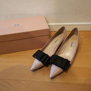 ミュウミュウ(miumiu)の大幅値下げ★美品 miumiu リボンパンプス(ハイヒール/パンプス)