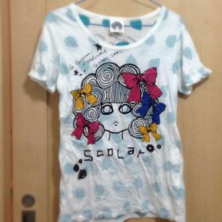 スカラー(ScoLar)のスカラー いちごりぼんTシャツ(Tシャツ(半袖/袖なし))