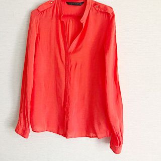 ザラ(ZARA)のZALA WOMEN コーラルレッドブラウス(その他)