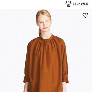 ユニクロ(UNIQLO)のエクストラファインコットンギャザーブラウス(シャツ/ブラウス(長袖/七分))