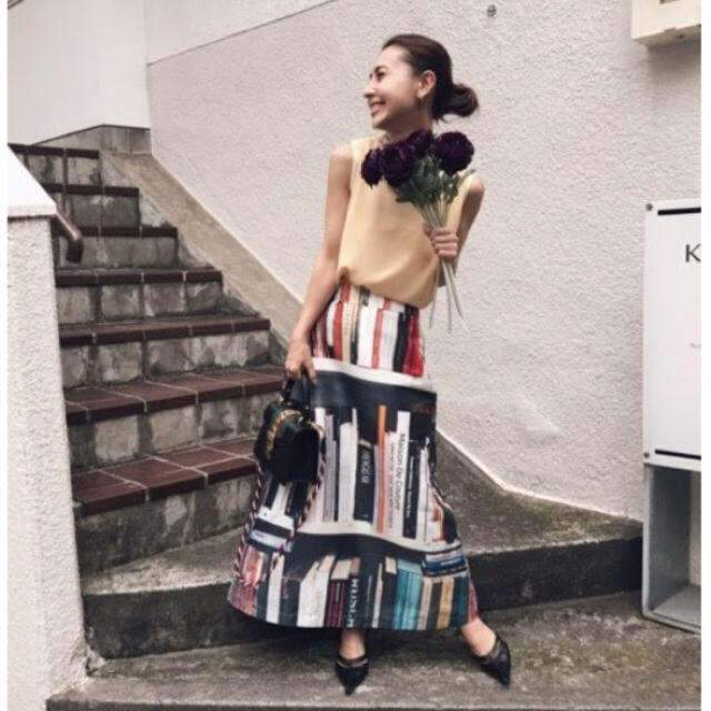 Ameri VINTAGE(アメリヴィンテージ)のAmeri アメリ★MANY BOOKS SKIRT ロングスカート レア 春夏 レディースのスカート(ロングスカート)の商品写真