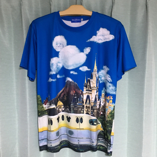 ディズニー(Disney)のディズニー リゾートライナーTシャツ ブルー ディズニーランド ディズニーシー (Tシャツ/カットソー(半袖/袖なし))