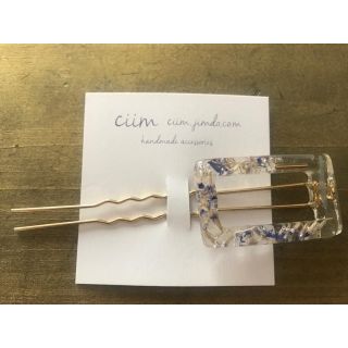 新品☆ ciim  かんざし スクエアドライフラワー(ヘアアクセサリー)