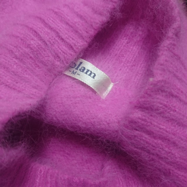 ピンク☆モヘア☆七分袖☆タートルネックニット レディースのトップス(ニット/セーター)の商品写真