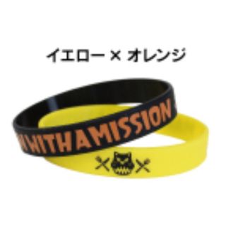 マンウィズアミッション(MAN WITH A MISSION)のMAN WITH A MISSION ラバーバンド イエロー×オレンジ 新品(ミュージシャン)