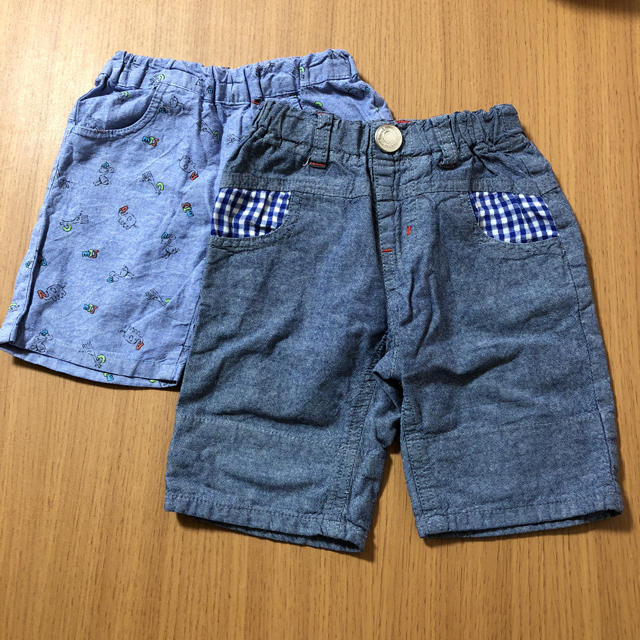 mou jon jon(ムージョンジョン)のmoujonjon ハーフパンツ 2枚セット サイズ80/90 キッズ/ベビー/マタニティのベビー服(~85cm)(パンツ)の商品写真