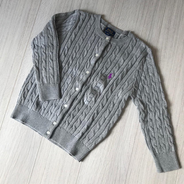 Ralph Lauren(ラルフローレン)の★新品★ラルフローレン★ニット★カーディガン★8T/9T★140★グレー キッズ/ベビー/マタニティのキッズ服男の子用(90cm~)(カーディガン)の商品写真