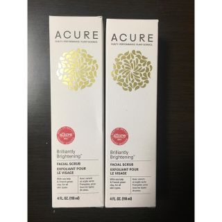 ACURE フェイシャルスクラブ洗顔 2本セット(洗顔料)