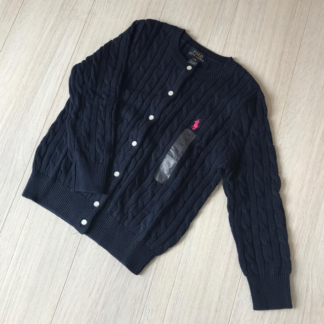 POLO RALPH LAUREN(ポロラルフローレン)の★新品★ラルフローレン★ニット★カーディガン★7T/8T★（130-140)★紺 キッズ/ベビー/マタニティのキッズ服男の子用(90cm~)(カーディガン)の商品写真