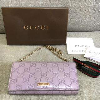 グッチ(Gucci)のGUCCI グッチシマ チェーンウォレット 長財布(財布)