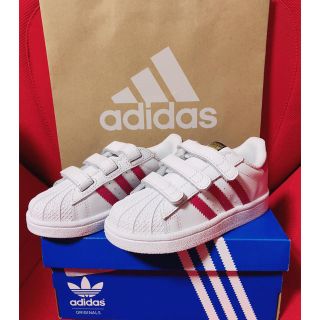 アディダス(adidas)の新品☆15cm アディダス スーパスター ピンク(スニーカー)