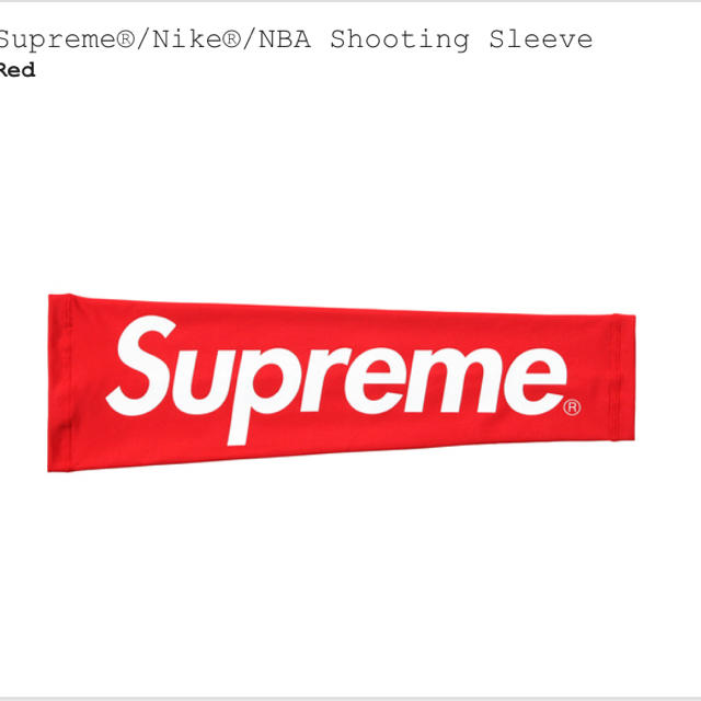 17AW Supreme  shooting sleeve  赤