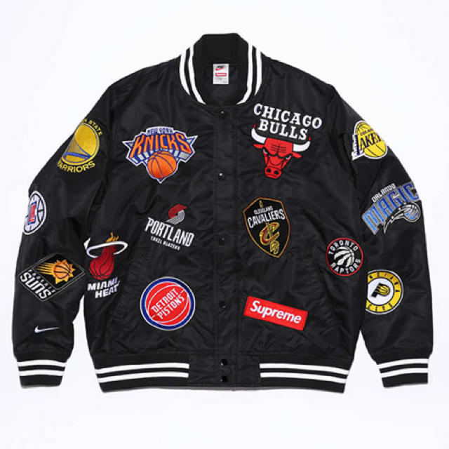 Supreme(シュプリーム)のSサイズ Supreme Nike NBA teams logos Jacket メンズのジャケット/アウター(スタジャン)の商品写真