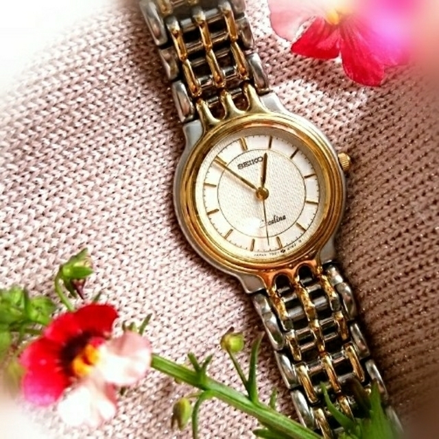 美品 SEIKO セイコー エクセリーヌ 14K 2320-5990 腕時計