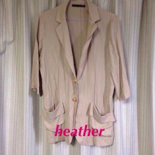 ヘザー(heather)のシンプルジャケット(テーラードジャケット)