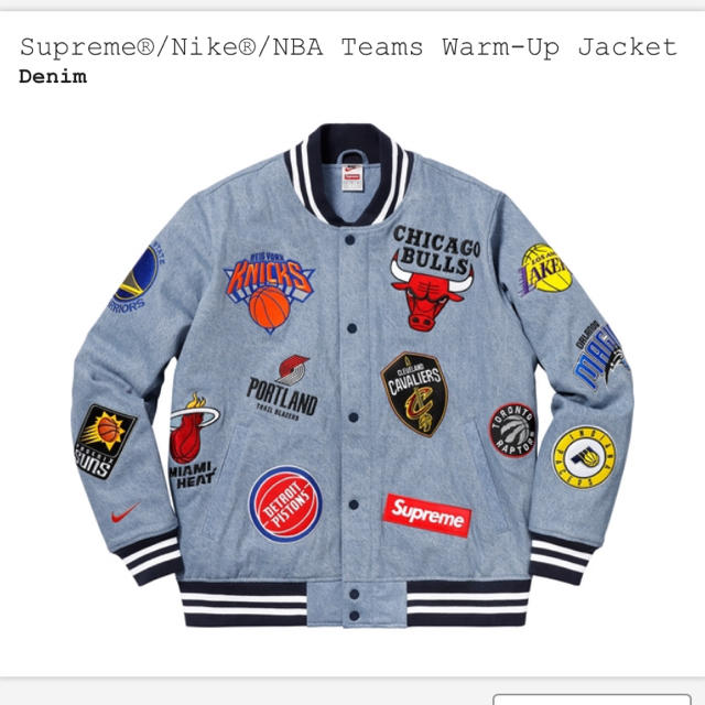 supreme  nike  NBA jacket denim