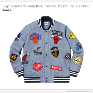 シュプリーム(Supreme)のsupreme  nike  NBA jacket denim(Gジャン/デニムジャケット)