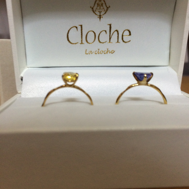 cloche イエローダイヤ タンザナイト 9号指輪セット レディースのアクセサリー(リング(指輪))の商品写真