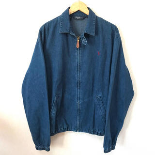 ポロラルフローレン(POLO RALPH LAUREN)の美品 ☆ 90s USA製 ラルフローレン デニムブルゾン M L相当 (ブルゾン)