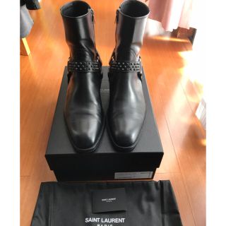 サンローラン(Saint Laurent)のサンローランパリ ワイアット スタッズ ハーネス ブーツ リングブーツ エディ(ブーツ)