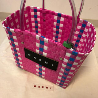 【ラスト1点】marni マルニ フラワー カフェ ピクニックバッグ ピンク