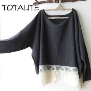 ラトータリテ(La TOTALITE)の新品TOTALITE ラ トータリテ レースドルマンニット　春(ニット/セーター)