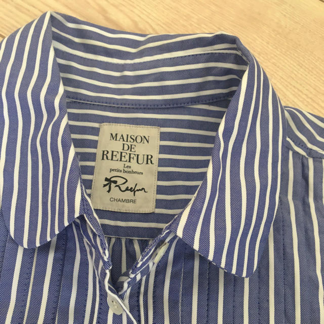Maison de Reefur(メゾンドリーファー)のリーファー ストライプ半袖シャツ レディースのトップス(シャツ/ブラウス(半袖/袖なし))の商品写真