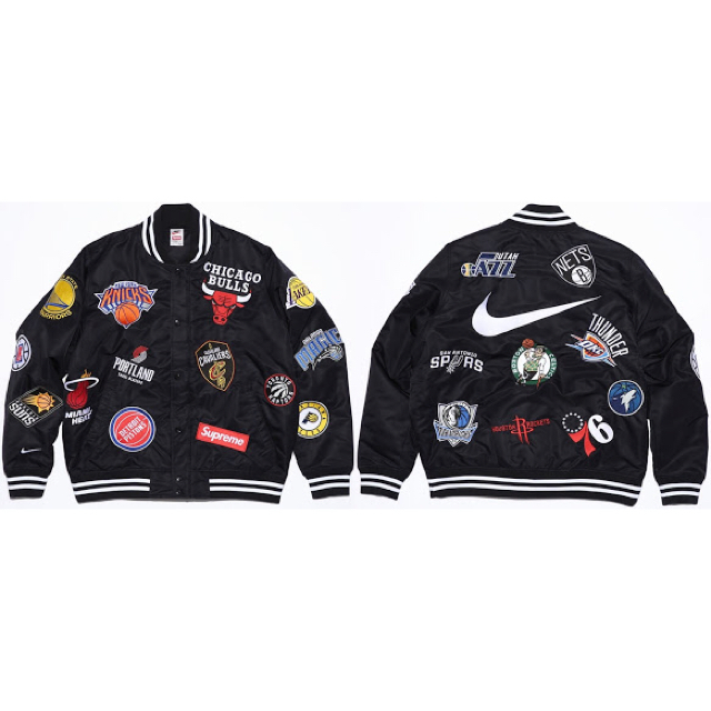 Supreme(シュプリーム)の【送料込み L】supreme nike NBA jacket メンズのジャケット/アウター(スタジャン)の商品写真