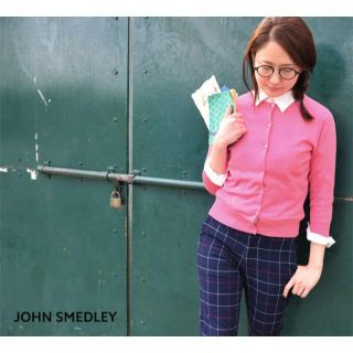 ジョンスメドレー(JOHN SMEDLEY)の日本限定モデル ジョンスメドレー 七分袖 カーディガン ピンク 33000円(カーディガン)