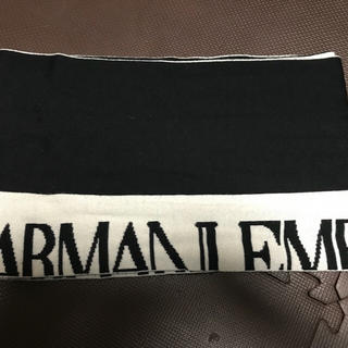 エンポリオアルマーニ(Emporio Armani)の美品 EMPORIO ARMANI エンポリオアルマーニ マフラー ブラック(マフラー)