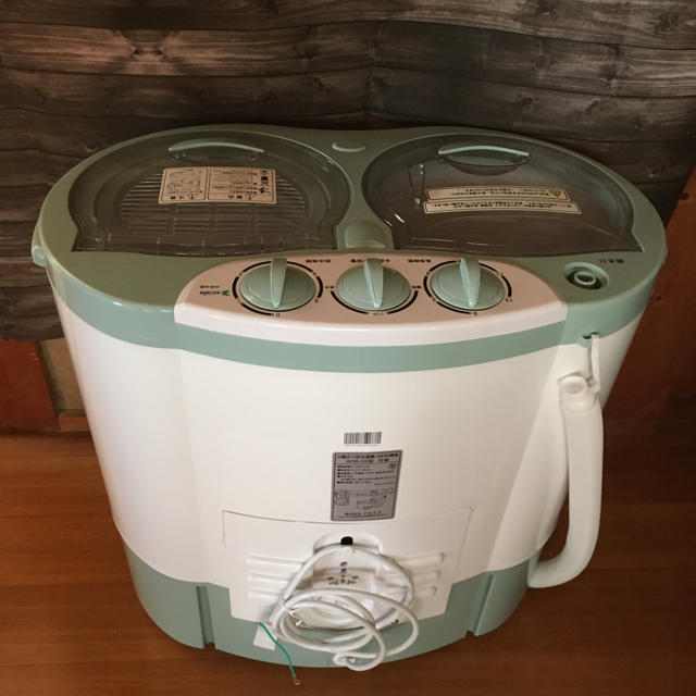 ALUMIS 2槽式小型自動洗濯機【NEW晴晴】 脱水機能搭載 AHB-02の通販 by アキオ's shop｜ラクマ