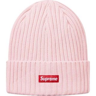 シュプリーム(Supreme)のSupremeシュプリームBienie pinkボックスロゴ刺繍ニットビーニー!(ニット帽/ビーニー)