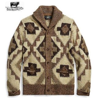 ダブルアールエル(RRL)の新品*RRL*ハンドニット リネンブレンド カーディガン*S*　ダブルアールエル(カーディガン)