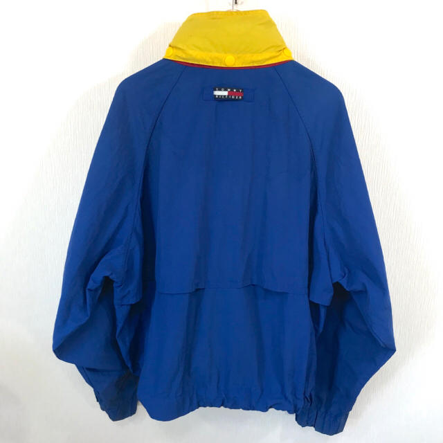 TOMMY HILFIGER(トミーヒルフィガー)のアームロゴ ♪ 90s トミー ヒルフィガー  セーリングジャケット 青 XL  メンズのジャケット/アウター(ナイロンジャケット)の商品写真