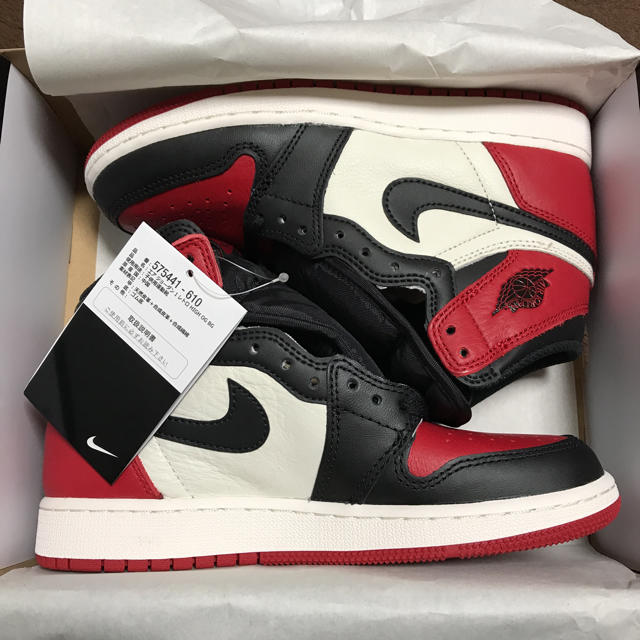 23cm NIKE air jordan1 BRED TOE