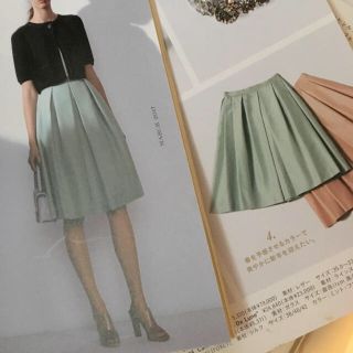 フォクシー(FOXEY)のフォクシー FullPleated skirt 38 ミント(ひざ丈スカート)