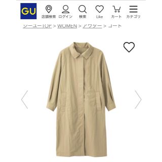 ジーユー(GU)の【新品未使用】GU ステンカラーコート Sサイズ(ロングコート)