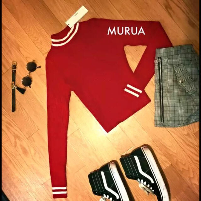 MURUA(ムルーア)のNUMACO様専用です✧MURUA★ショートラインリブTops❤︎新品未使用 レディースのトップス(カットソー(長袖/七分))の商品写真