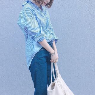 ユニクロ(UNIQLO)の◇UNIQLO ストライプシャツ M◇(シャツ/ブラウス(長袖/七分))