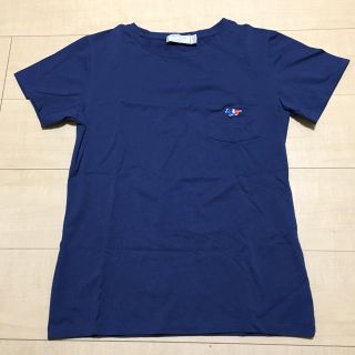 メゾンキツネ(MAISON KITSUNE')の美品 MAISON KITSUNÉ Tシャツ ネイビー(Tシャツ(半袖/袖なし))