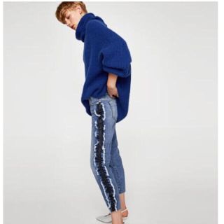 ザラ(ZARA)のザラ フリル デニム 32(デニム/ジーンズ)