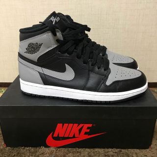 ナイキ(NIKE)のaj 1 og 黒灰 26cm(スニーカー)