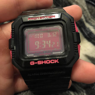 ジーショック(G-SHOCK)の電波ソーラー   ピンク 反転液晶  アナログ  GW-5510B(腕時計(デジタル))