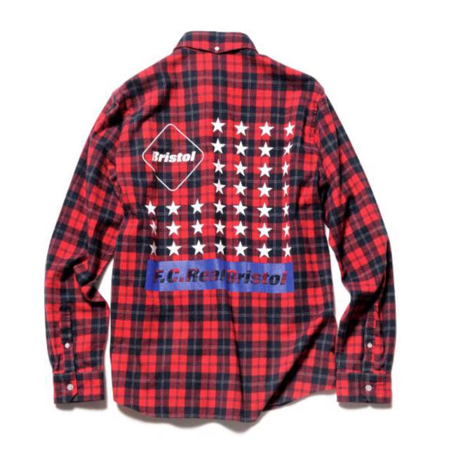 F.C.R.B.(エフシーアールビー)のFCRB BRISTOL 37 STAR FLANNEL SHIRTS M 赤 メンズのトップス(シャツ)の商品写真