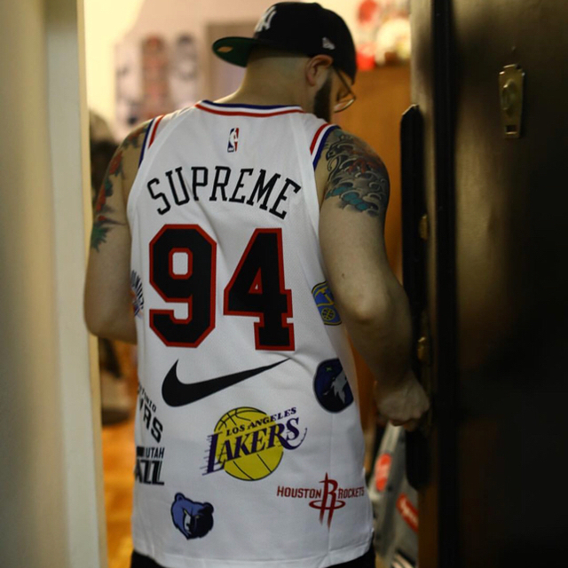 上下【S】supreme nba teams authentic jersey