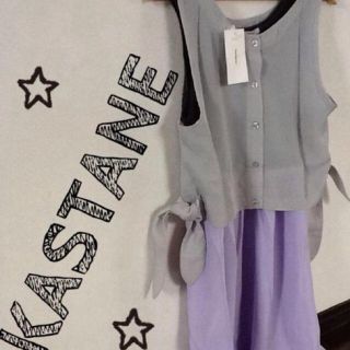 カスタネ(Kastane)のKASTANE★タンクセットOP★新品(ひざ丈ワンピース)